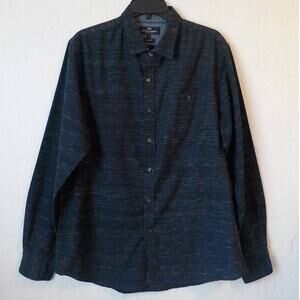 Michael Brandon Blue Shirt Men size Large Button Up Work Career Office School